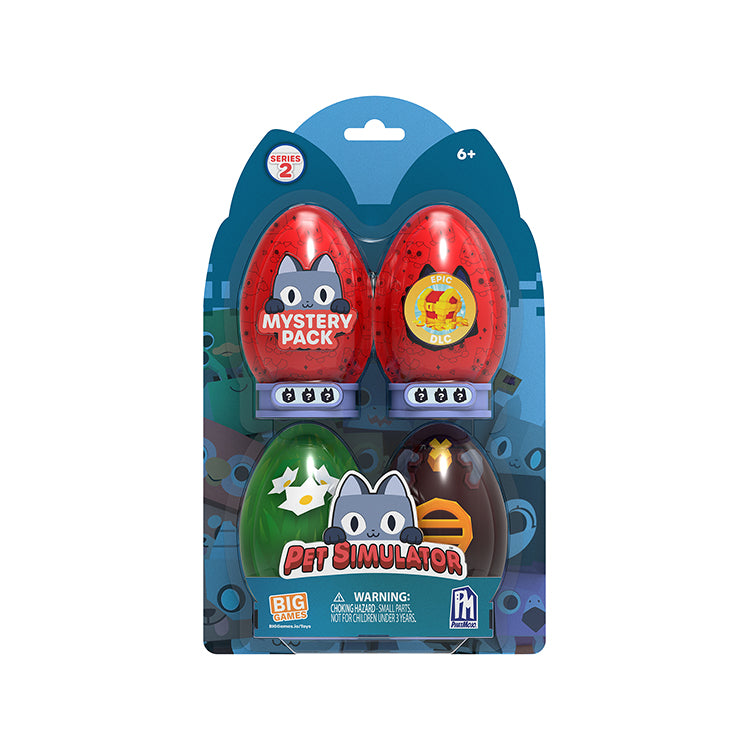 PS1813 - Pet Simulator Series 2 Mystery Pets 4PK Egg 4PK Asst. - Click Distribution (UK) Ltd